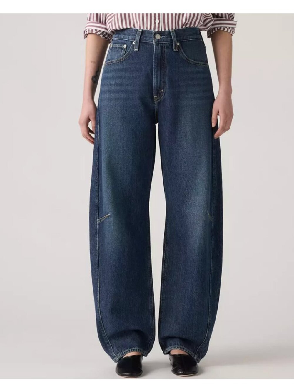 New Levi's Women's 31x33 Cinch Barrel Jeans New Shades - Dark Wash 003V50001 - Picture 2 of 5